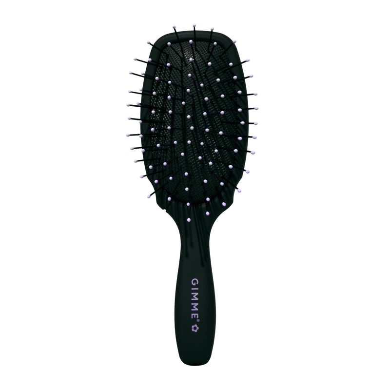 Gimme Hair Brush - Mini Travel Detangler Brush for Thick Hair with Anti-Static, Heat-Resistant & Flexible Nylon Bristles - Hair Tools for Women, Teens & Girls, Black - Image 1