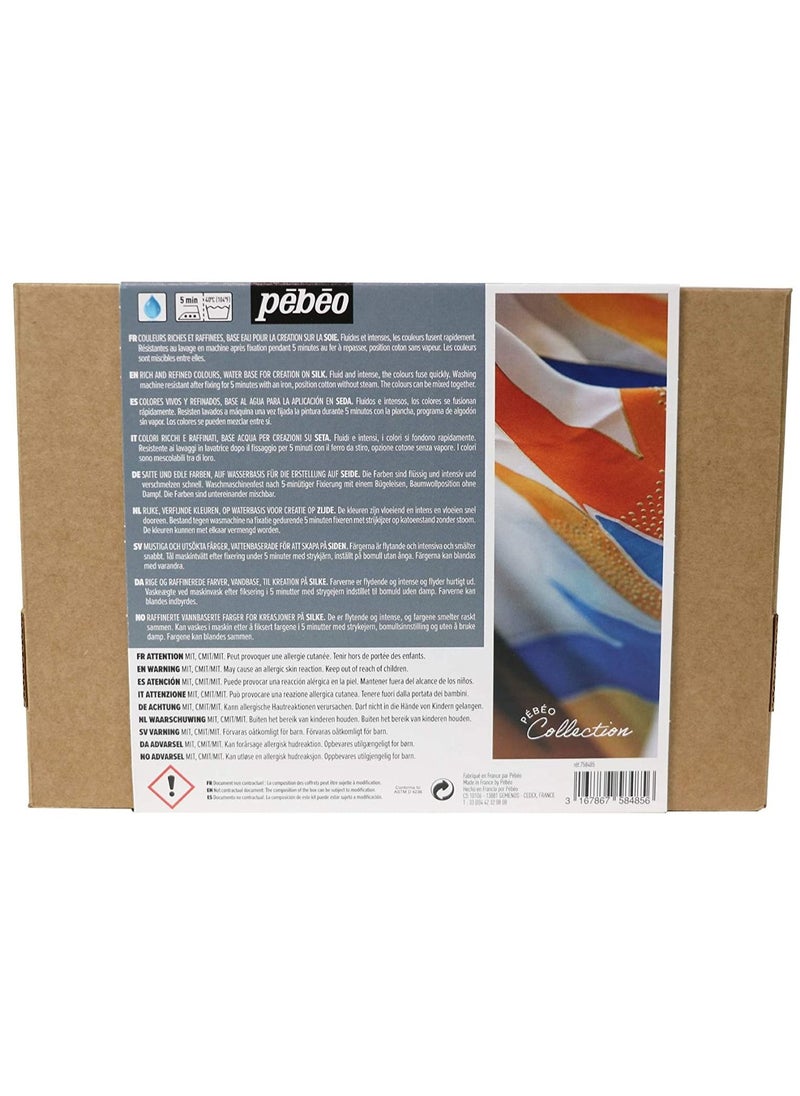 Pebeo - مجموعة Pebeo Set Setasilk - طلاء قماش حريري 10x45 مل - Image 1