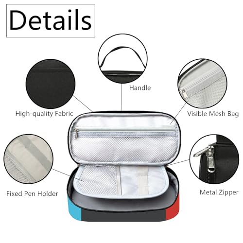 ROVOZAR Video Game Pencil Case for Boys Girls, Game Controller Pencil Box for Kids Game Pen Bag, Large Capacity Game Pencil Pouch with Zipper Compartments for Office School - Image 3