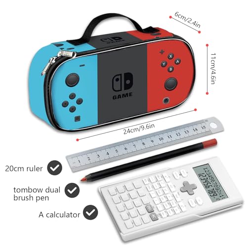 ROVOZAR Video Game Pencil Case for Boys Girls, Game Controller Pencil Box for Kids Game Pen Bag, Large Capacity Game Pencil Pouch with Zipper Compartments for Office School - Image 2