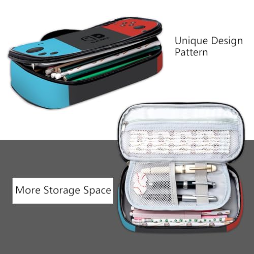 ROVOZAR Video Game Pencil Case for Boys Girls, Game Controller Pencil Box for Kids Game Pen Bag, Large Capacity Game Pencil Pouch with Zipper Compartments for Office School - Image 4
