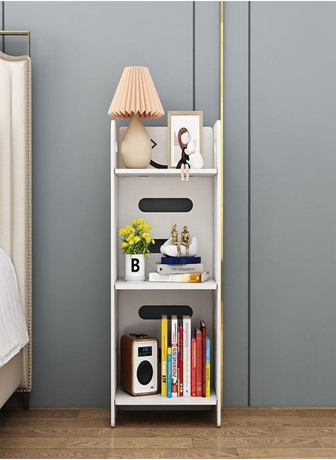fashionhome حامل خزانة أثاث منزلي للحمام متعدد الأغراض باللون الأبيض مقاس 25 × 18 × 50 سم  - Image 1