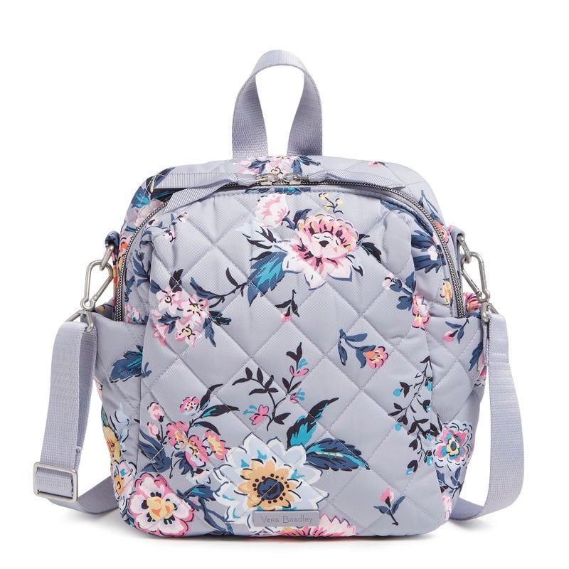 Vera Bradley Performance Twill Convertible Small Backpack, Parisian Bouquet, One Size - Image 1