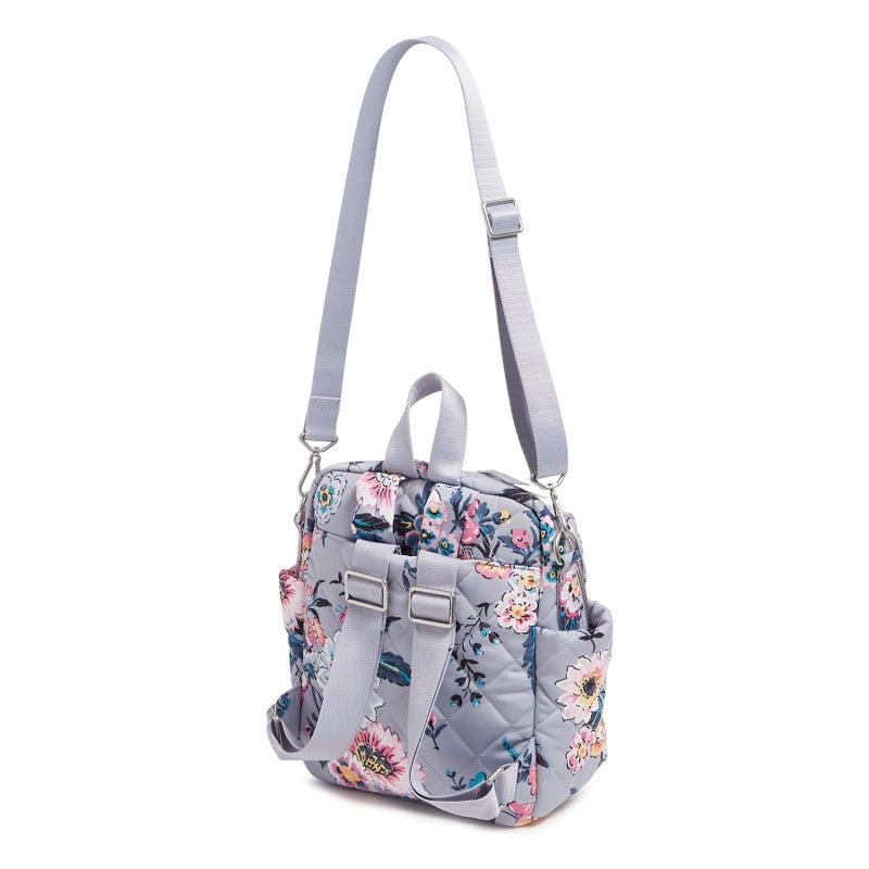 Vera Bradley Performance Twill Convertible Small Backpack, Parisian Bouquet, One Size - Image 4