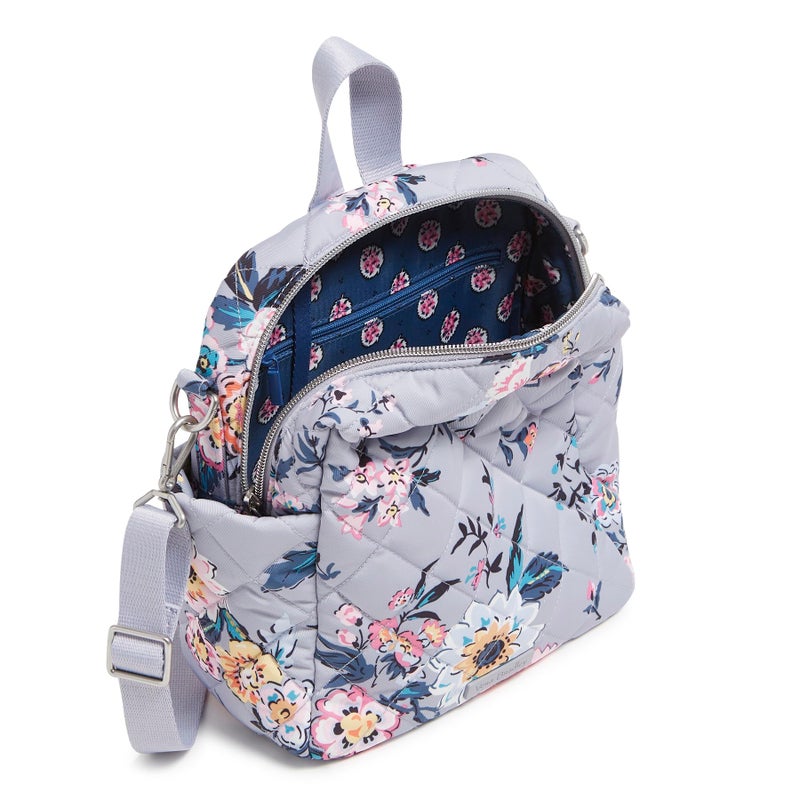 Vera Bradley Performance Twill Convertible Small Backpack, Parisian Bouquet, One Size - Image 3
