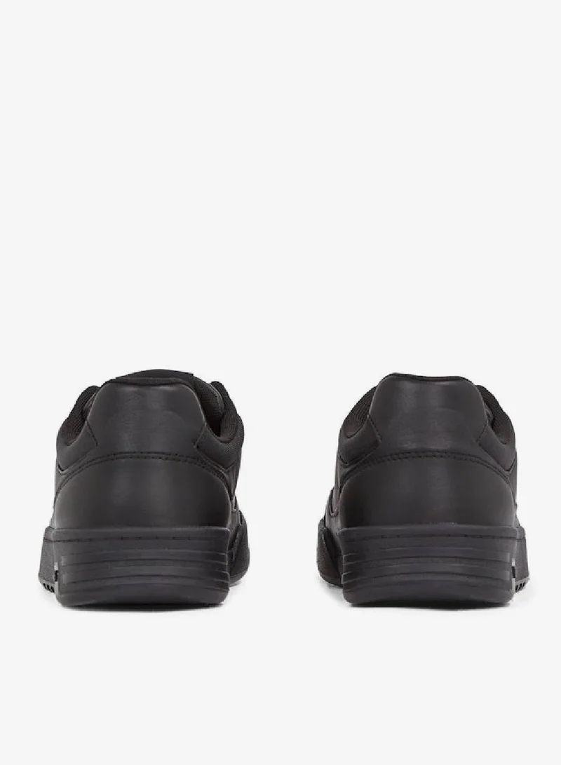 TOMMY JEANS Black Embossed Cupsole Trainers With Leather for Men | Best Price UAE