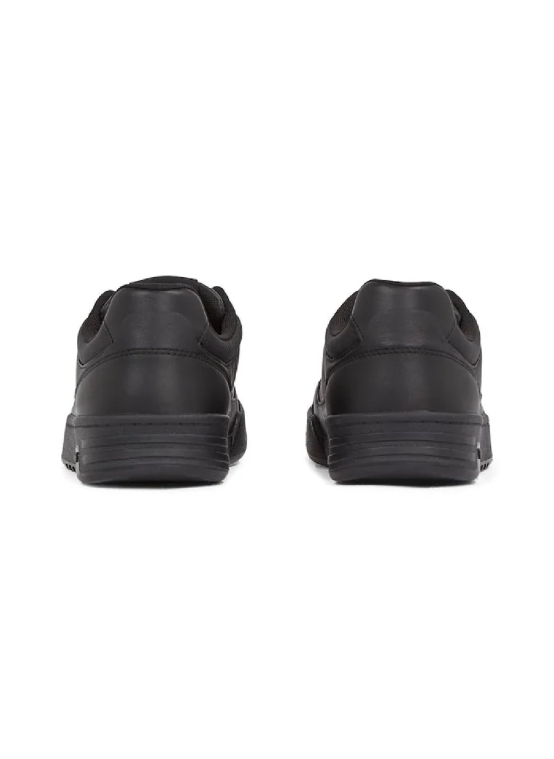 TOMMY JEANS Men's Cupsole Sneakers - Leather, Black