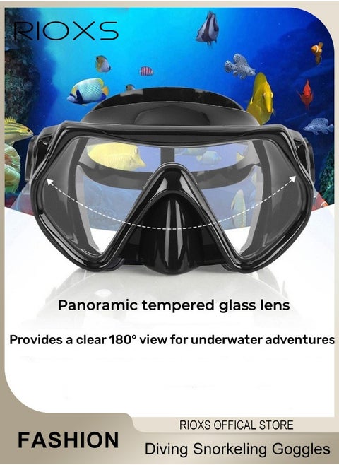 Swimming Goggles,Adults Youth Anti-fog Diving Snorkeling Goggles,Two-window Scuba Diving Goggles,Tempered Glass Lens Swim Goggles,Flexible Silicone PC Snorkeling Goggles For Men And Women,Diving Gear Goggles for Swimming Masks