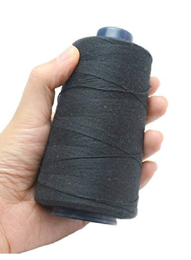 Luwigs خيط نسج أسود 100% بوليستر لصنع شعر مستعار خياطة شعر ويفت إكستينشن 1 قطعة (1 قطعة سوداء) - Image 2