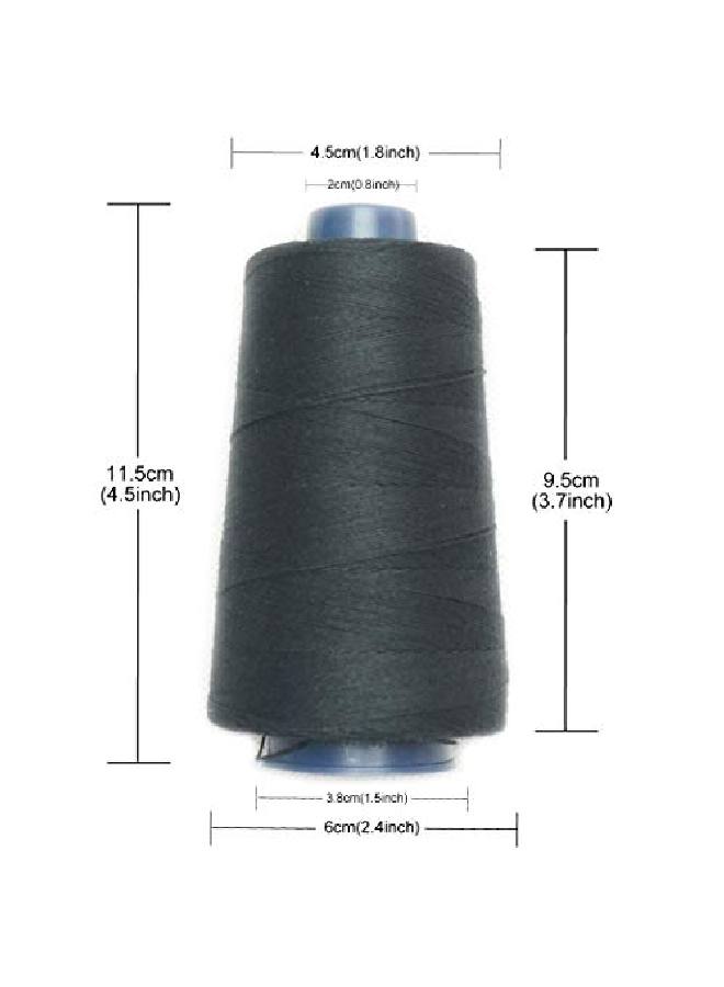 Luwigs خيط نسج أسود 100% بوليستر لصنع شعر مستعار خياطة شعر ويفت إكستينشن 1 قطعة (1 قطعة سوداء) - Image 5