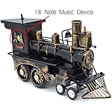 Sooye Diecast Model Locomotive Classic Locomotive Collectible Model Train Classic with Music Box Home Decor (Locomotive) - Image 1