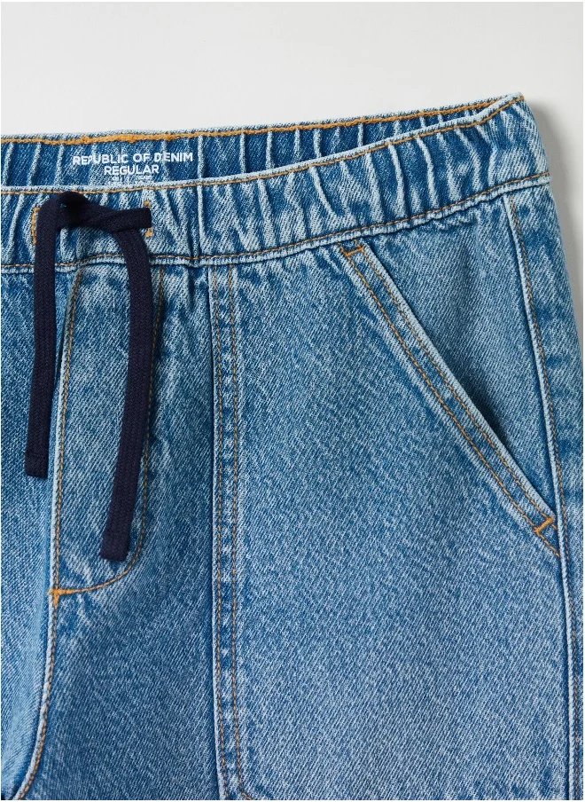 Ovs Regular fit jeans with drawstring