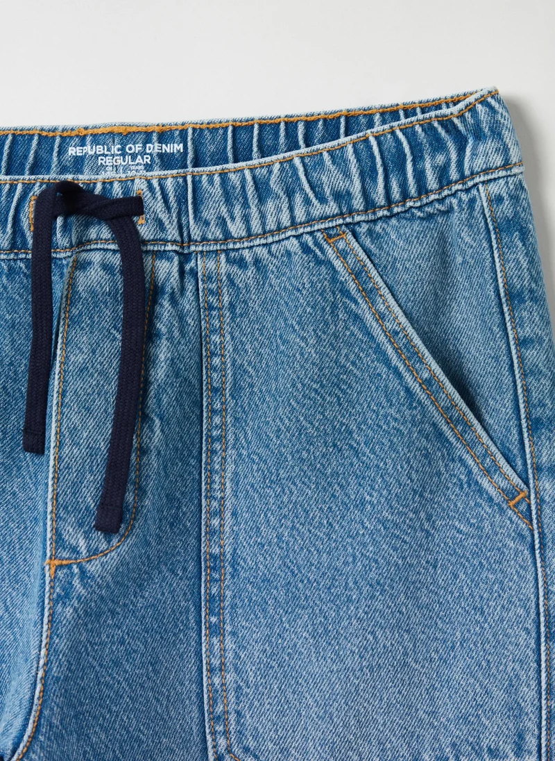 Ovs Regular fit jeans with drawstring