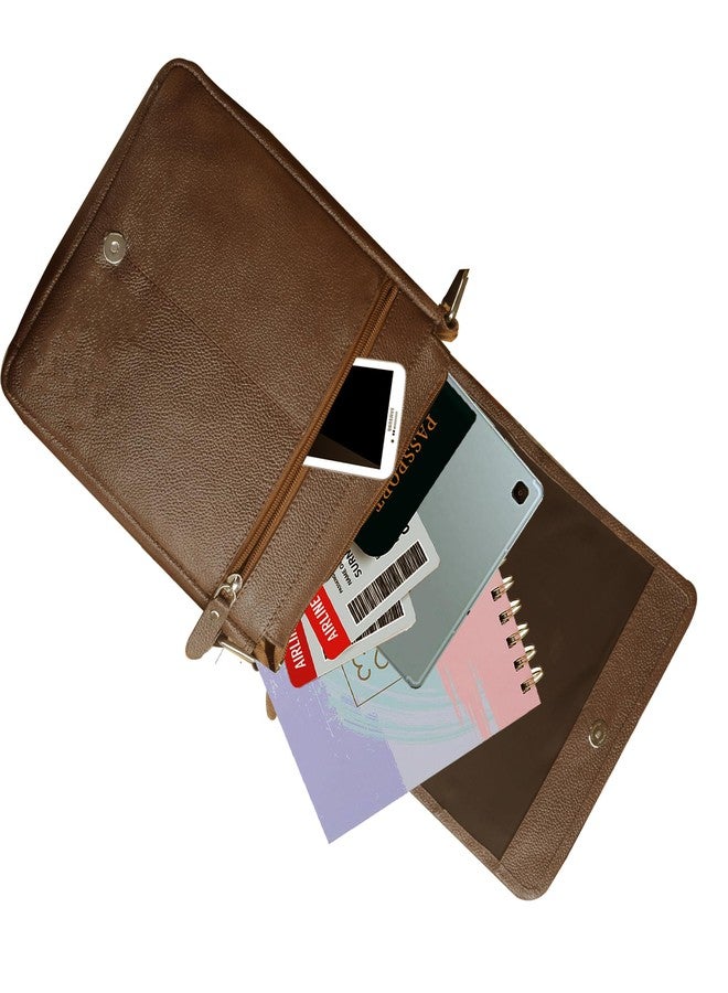 ABYS حقيبة سفر من الجلد الطبيعي من ABYS | حقيبة كروس بودي | حقيبة مراسلة للرجال والنساء - Image 4