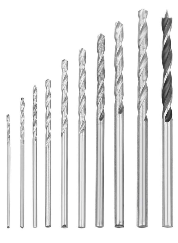 Hand Drill Tool, Portable Tool Set, Small Hand Drill & 10 pcs Twist Drill Bits 0.8-3.0mm Precision Woodworking Hand Drill for Model Jewelry Rotary Tools