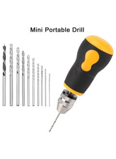Excefore Hand Drill Tool, Portable Tool Set, Small Hand Drill & 10 pcs Twist Drill Bits 0.8-3.0mm Precision Woodworking Hand Drill for Model Jewelry Rotary Tools  - Image 5
