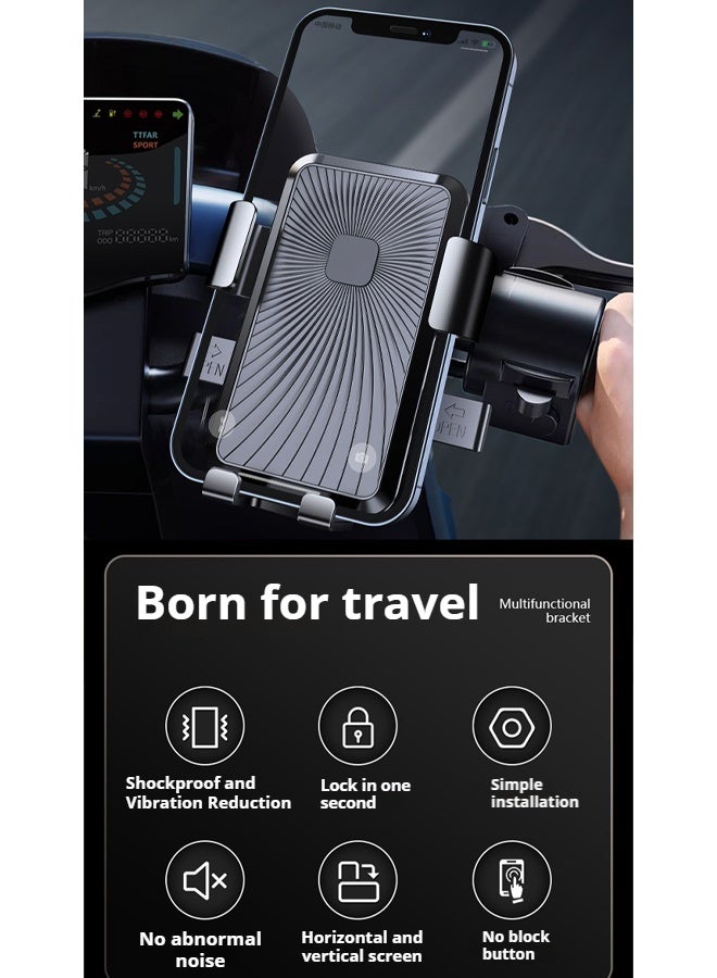 ويل آب حامل هاتف للدراجة وملحقاته - حامل جوال قابل للتعديل للدراجات والدراجات النارية | حامل هاتف 2 في 1 مضاد للاهتزاز - Image 5