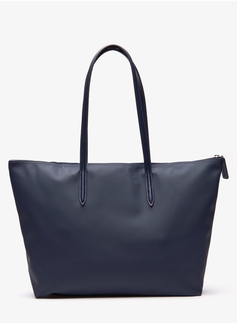 LACOSTE Lacoste bag Women's L12.12 Concept Fashion Versatile Large Capacity Large Size Zipper Handheld Shoulder Bag Tote Bag Large Navy 45cm * 30cm * 12cm  - Image 3