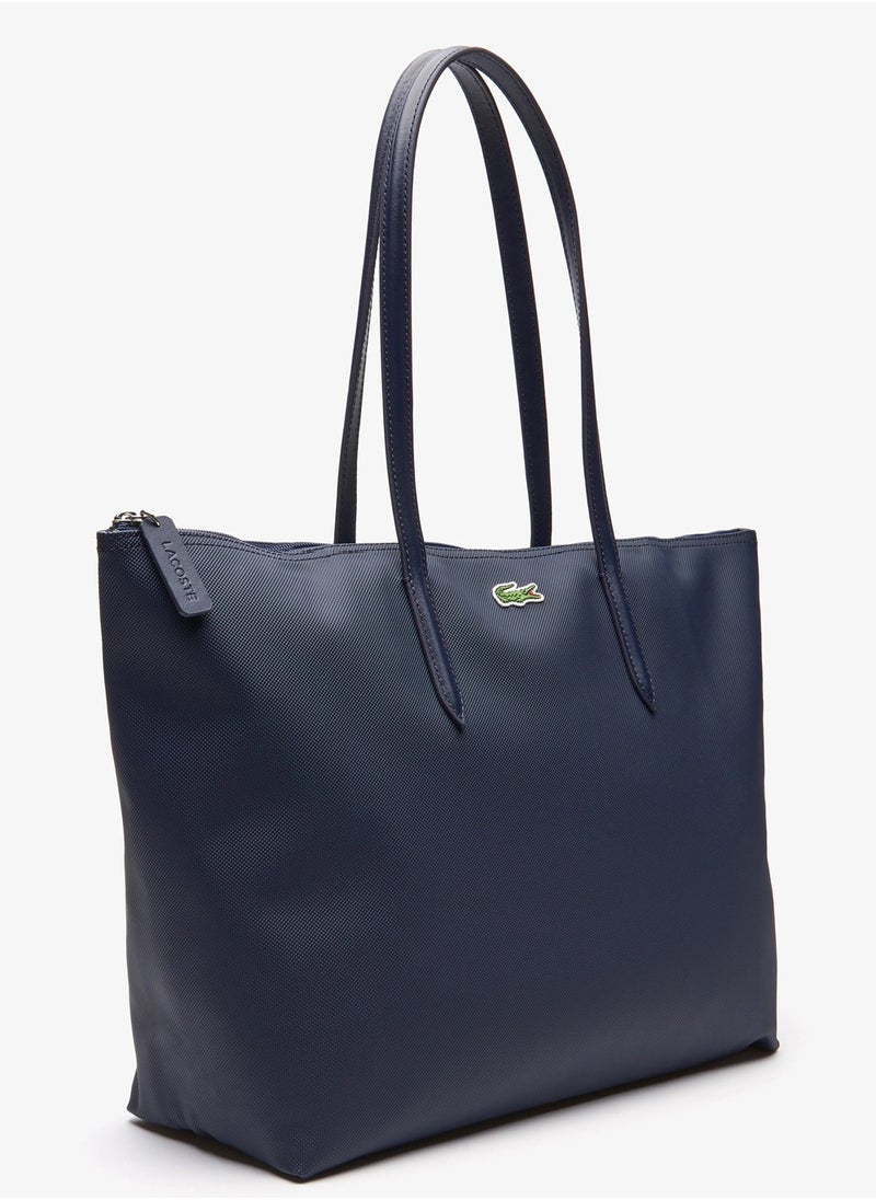 LACOSTE Lacoste bag Women's L12.12 Concept Fashion Versatile Large Capacity Large Size Zipper Handheld Shoulder Bag Tote Bag Large Navy 45cm * 30cm * 12cm  - Image 4