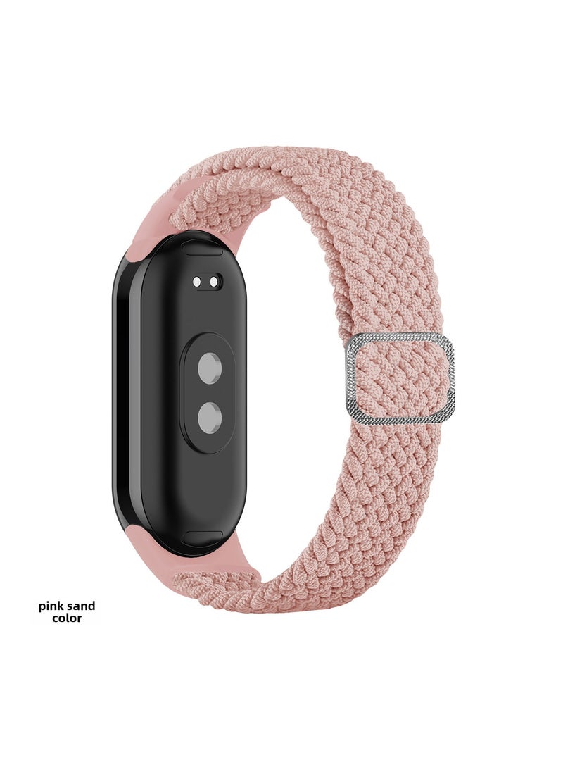 Generic 1 x 5 pcs Adjustable Nylon Weave Strap for Mi Band 9 22# silty sand 