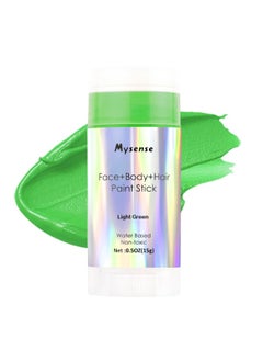 Mysense Mysense Light Green Face Body Hair Paint Stick,St Patricks Day Outfit Accessories,Water Based Washable Temporary Hair Color,Cream Body Paint for Halloween Gamora Witch Costume Cosplay Makeup,0.5oz  - Image 1