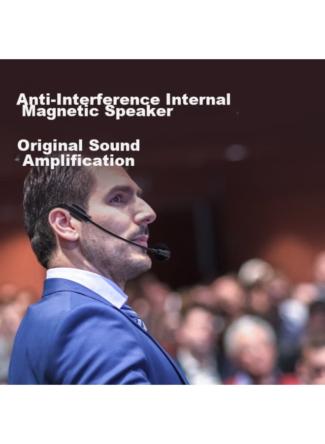 Deli مكبر صوت ليتل بي، أداة تعليمية للمعلم، هدية يوم المعلم، مكبر صوت في الفصل، ميكروفون مثبت على الخصر، مكبر صوت محمول لجولات الإرشاد، أزرق - Image 2