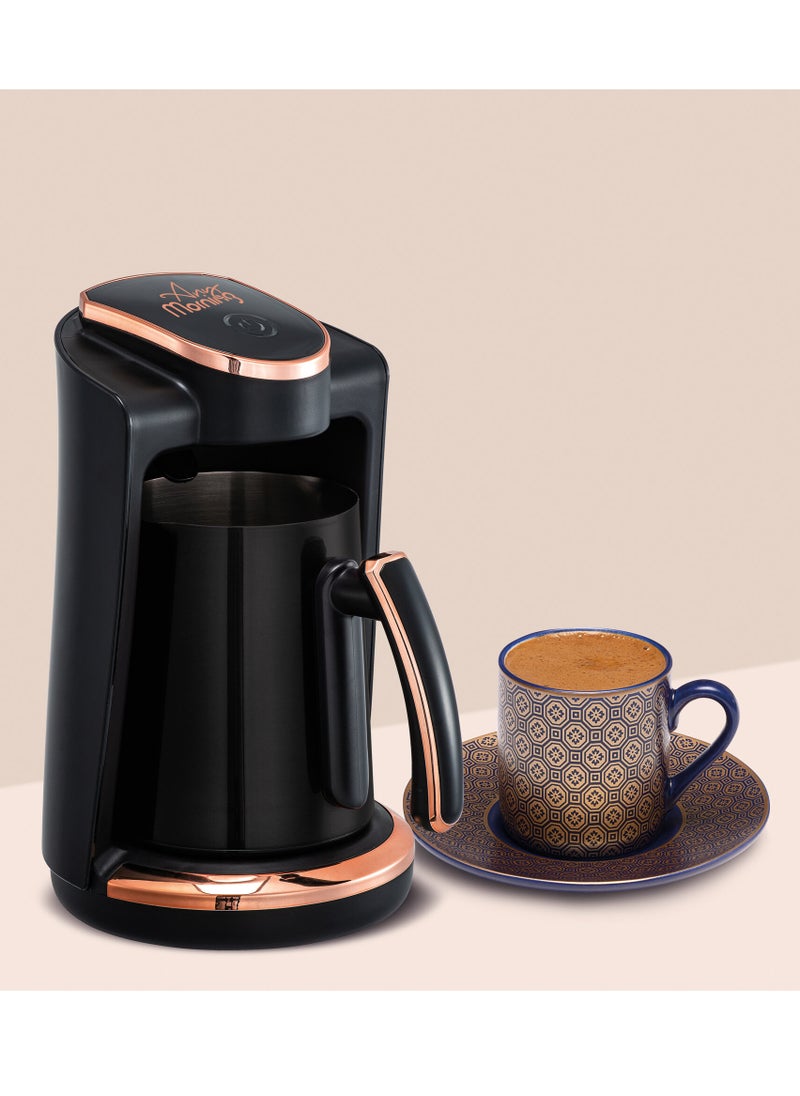 Any Morning Any Morning LI23201S Turkish Coffee Maker with Stainless Steel Double Spout Pot, Greek Coffee Machine with Brewing Detection Sensor, Auto Shut Off and Boil Dry Protection, 4 Cups, 400 W  - Image 2