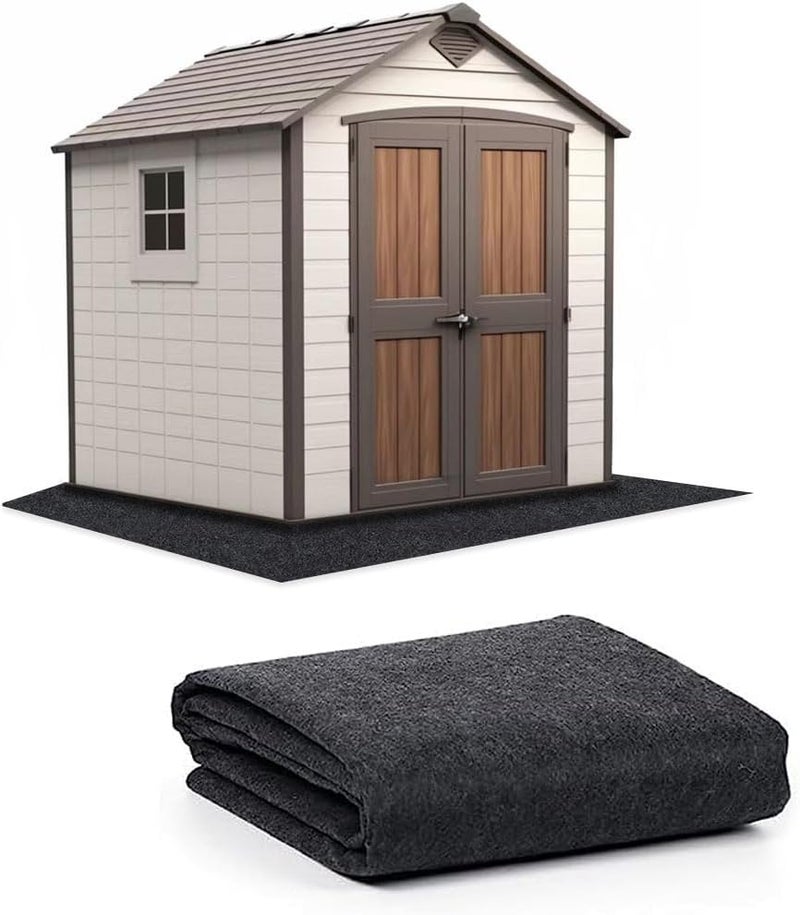 Ahpuhtan 8.2 x 8.2 FT Outdoor Storage Shed Mat, Waterproof Storage Shed Flooring Mat, Anti-Slip Patio Furniture Floor Scratch Prevention Mat, Dustproof Outdoor Carport Mat (8.2 x 8.2 FT)… - Image 1