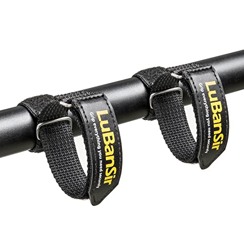 LuBanSir 4 Pack Shovel Holder for Roof Rack, 12" Adjustable Hook and Loop Straps for Mounting Tools and Equipment 0.86” to 2” in Diameter - Image 1