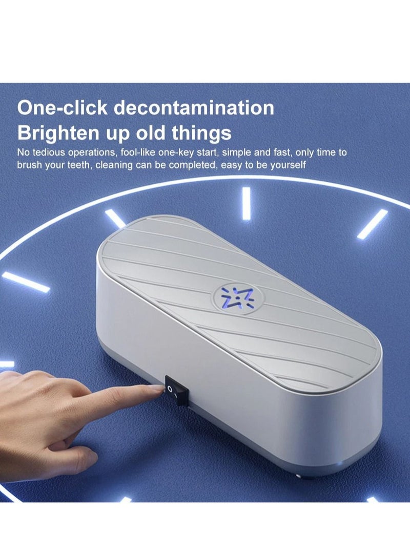 Portable Ultrasonic Cleaning Machine Jewelry Glasses Watch Ring Washing One Key Operation High Frequency Vibration Cleaner - Image 4