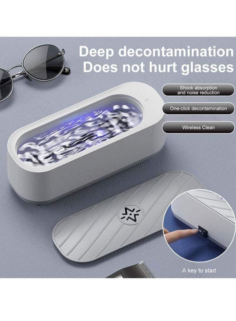 Portable Ultrasonic Cleaning Machine Jewelry Glasses Watch Ring Washing One Key Operation High Frequency Vibration Cleaner - Image 2