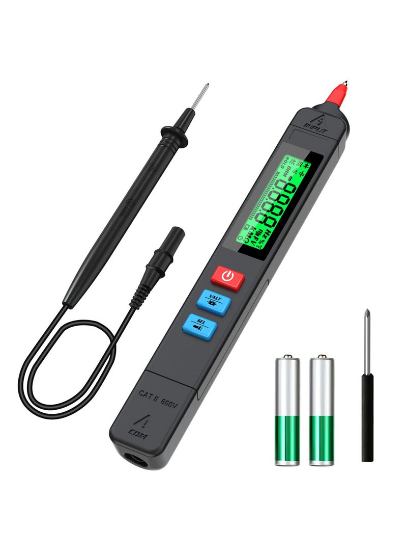 Pen-type Digital Multimeter, Smart Digital V-Alert Voltage Tester, Portable Mini Pen-type Voltage Tester with Flashlight, Auto Range Voltmeter, Resistance Continuity Frequency, Capacitance Diode - Image 1
