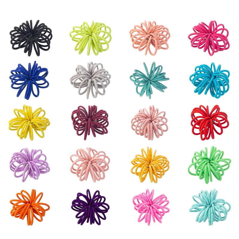 Ronger2000 400PCS Baby Hair Ties for Toddler  Diameter 2cm Small Elastic Rubber Bands for Hair 20 Colors Little Baby Girls Ponytail Holders Hair Accessories - Image 1