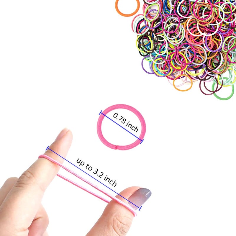 Ronger2000 400PCS Baby Hair Ties for Toddler  Diameter 2cm Small Elastic Rubber Bands for Hair 20 Colors Little Baby Girls Ponytail Holders Hair Accessories - Image 5