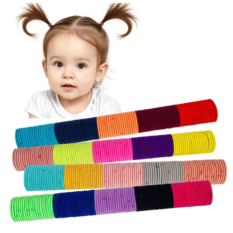 Ronger2000 400PCS Baby Hair Ties for Toddler  Diameter 2cm Small Elastic Rubber Bands for Hair 20 Colors Little Baby Girls Ponytail Holders Hair Accessories - Image 2