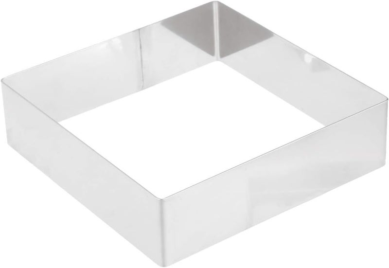 comfrt Baking Rings Baking Rings Cake Ring Stainless Steel Adjustable Square Mousse Rings Baking pastry Ring Mould (Silver 14 Inch) Cake Ring Cake Ring - Image 1