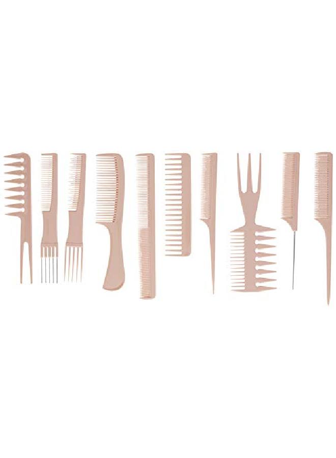 Diane D7902 Assorted Comb Kit 10 Pc Set (Bone) - Image 1