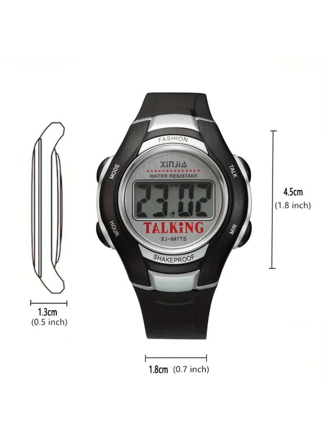 Italian Talking Watch For Elderly With Visual Impairments Multilingual Speaking Alarm - Image 2