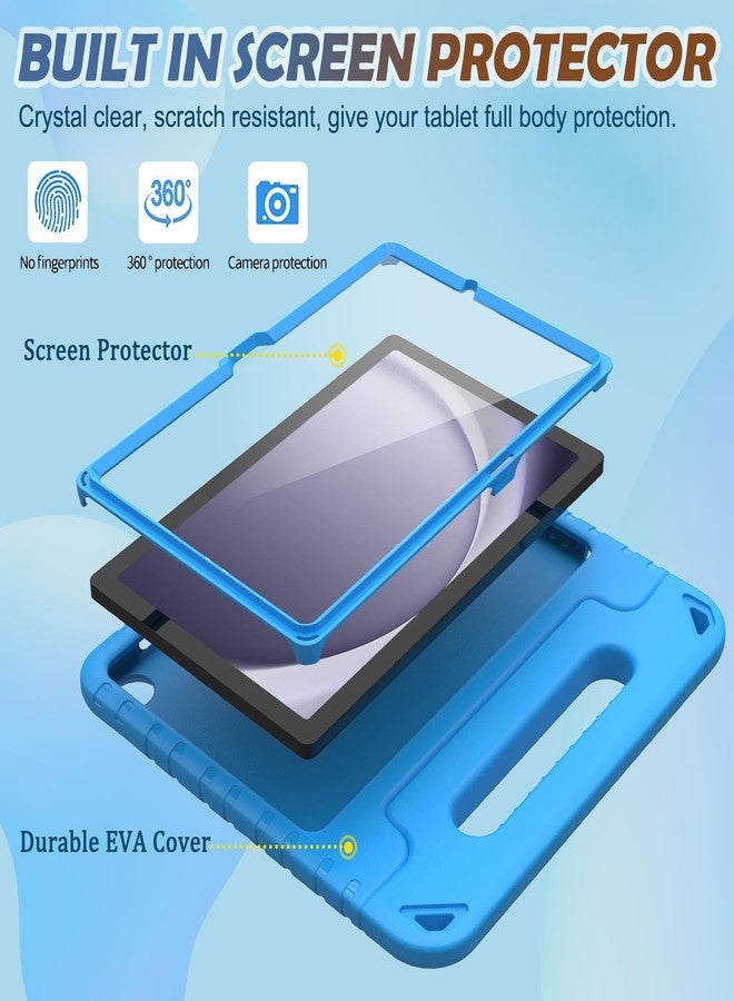 LTROP Case for Samsung Galaxy Tab A9 Plus 2023 11 Inch (SM-X210/X216/X218), Galaxy Tab A9 Plus Case with Built-in Screen Protector, Shockproof Handle Stand Kids Case for Galaxy Tab A9+ 11", Blue - Image 2