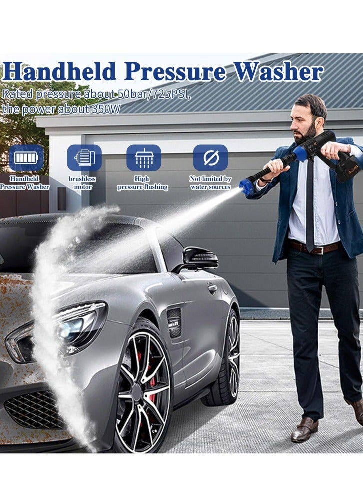 Handheld Pressure Washer Portable Powerful Cleaner Cordless Power Washer with Rechargeable 6in1 Injection 10m Tube Toolbox Package Car - Image 2