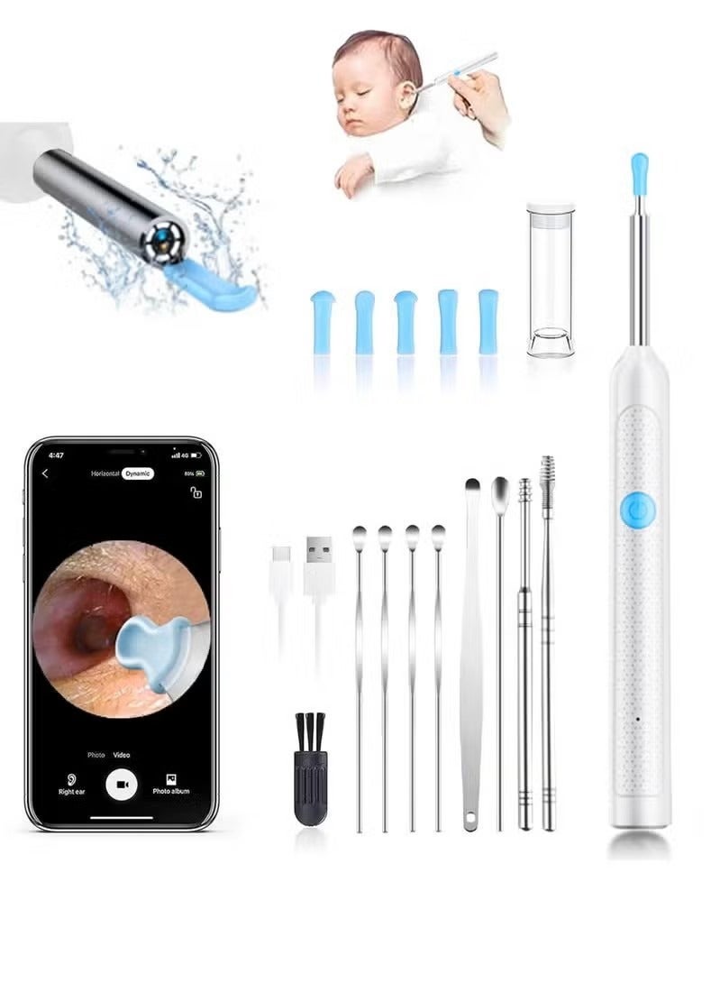 LUBUFAN Ear Wax Removal - 2000w HD camera with Camera Earwax Remover Tool with 9 Pcs Ear Set - Earwax Removal Kit with Light -With 6 soft silicone ear spoons - Ear Cleaner for iOS & Android - Image 1