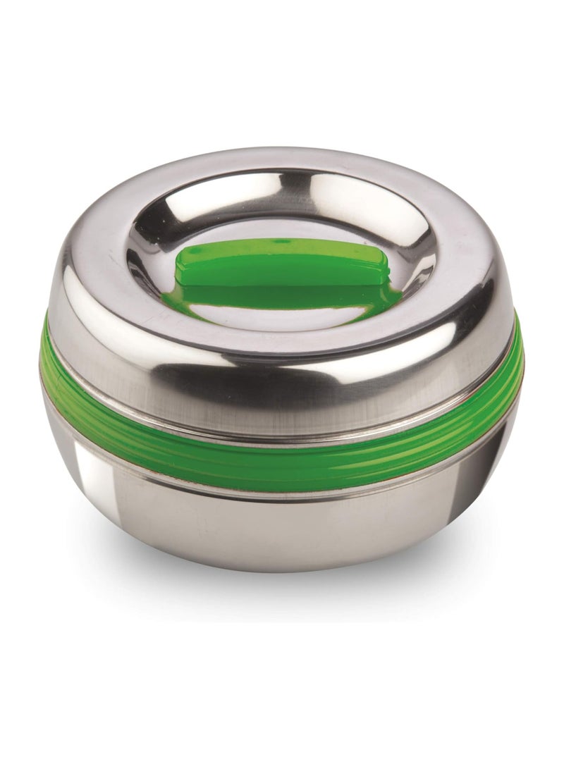 Asian Premium Stainless Steel Lunch Box Assorted Colors With Inner Separator Tray, Eco-Friendly Round Metal Food Storage Container For School Office Travel BPA Free - Image 3
