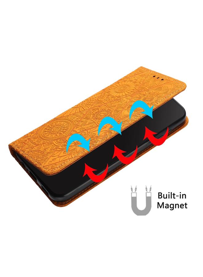 S-TOP Case For Samsung Galaxy S22 5G Ethnic Embossed Adsorption Leather Phone Case - Image 5