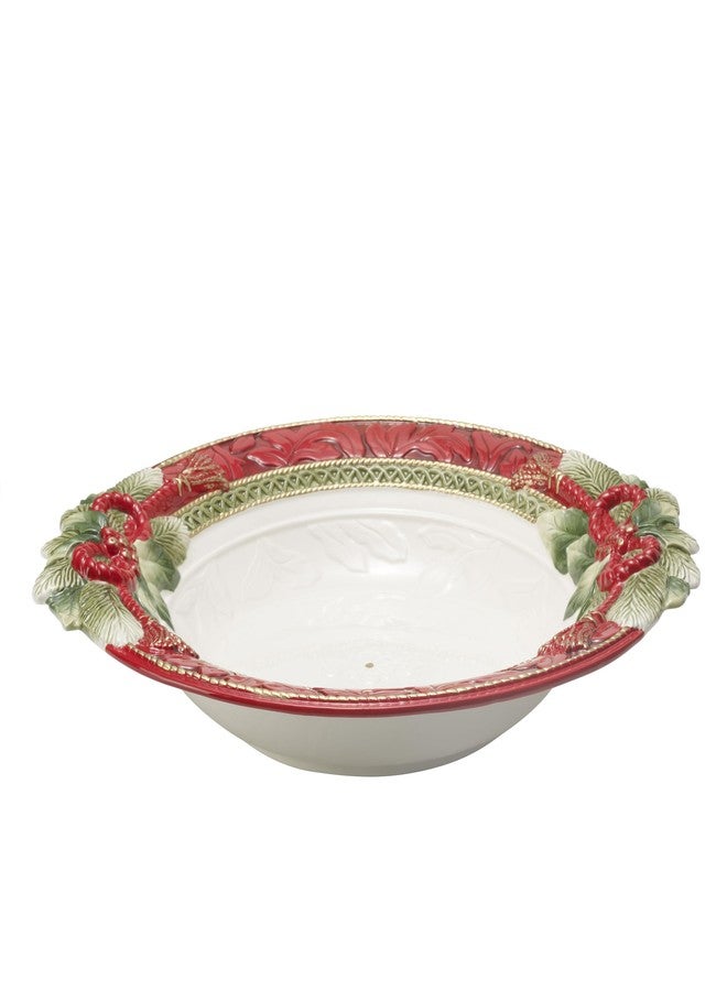 Fitz & Floyd Fitz and Floyd Holiday Home Garland Serving Bowl, 16 Inch - Image 4