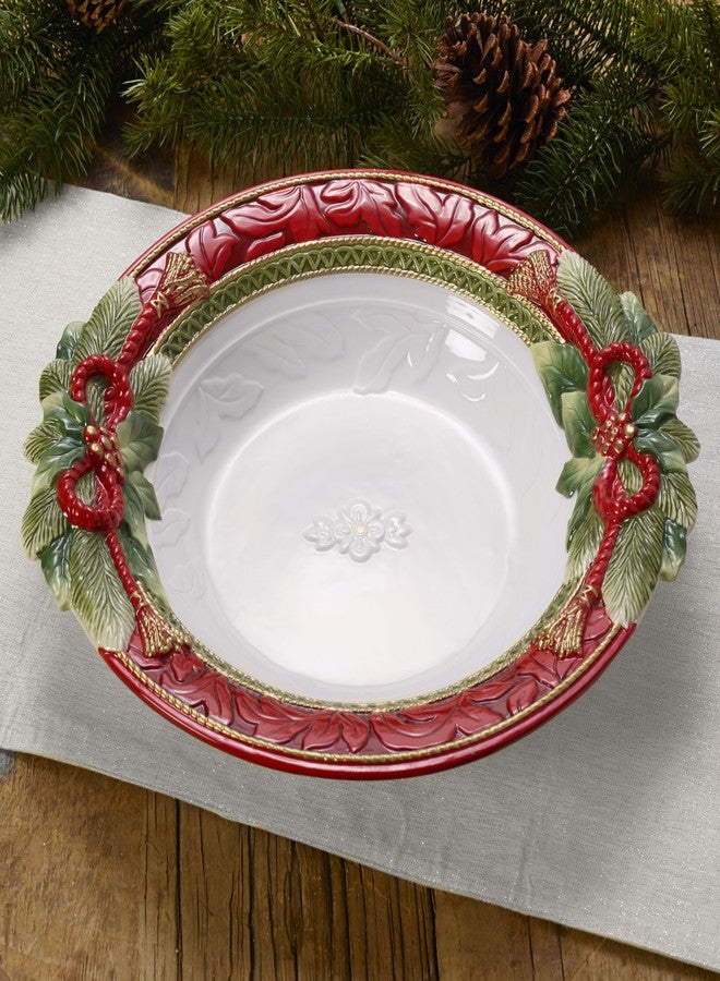 Fitz & Floyd Fitz and Floyd Holiday Home Garland Serving Bowl, 16 Inch - Image 3