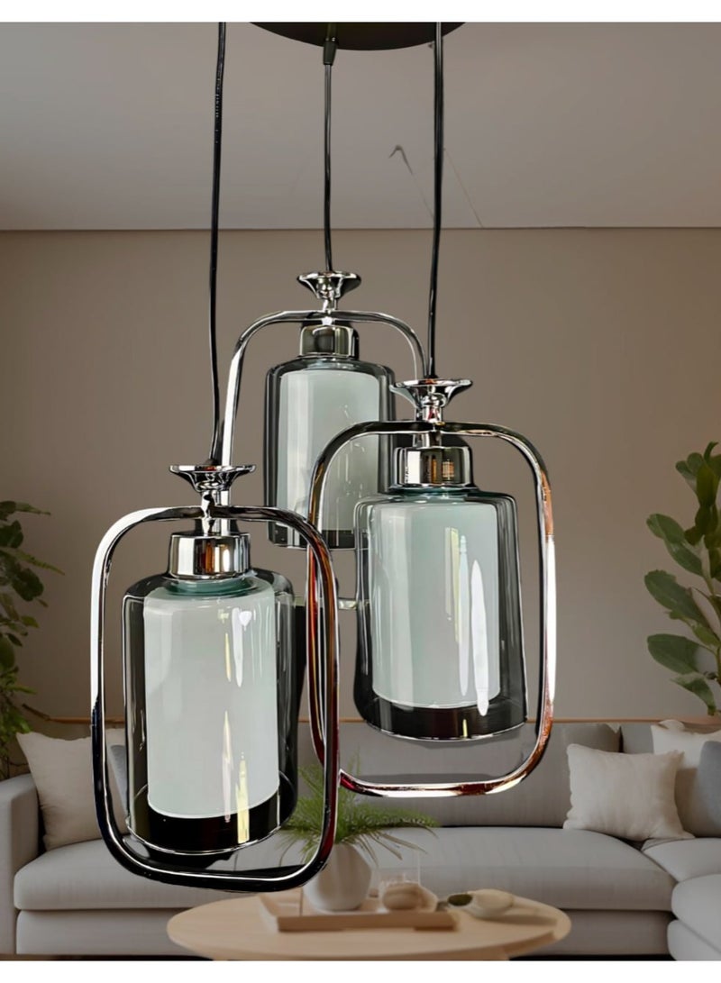 High quality modern triple metal 3 bulb ceiling pendant