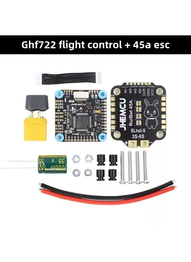 JHEMCU Tianjin Airlines F7 Flying Tower F722 Flight Control Bluejay Bluebird 8-bit 60A 4-in -1 Electric Tuning-Color:45a Flying Tower (ghf 722 Flight Control + 45a Esc)-Specifications:Jhemcu F722 Flying Tower  - Image 1