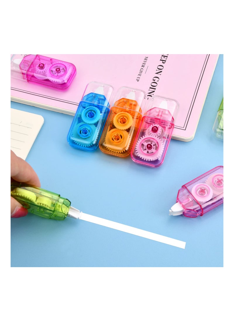 SYOSI 12Pcs Colorful Correction Tape Long 4m Writing Tape Pocket Mouse Retractable Mini Correction Tape Rollers for School Office Students  - Image 3