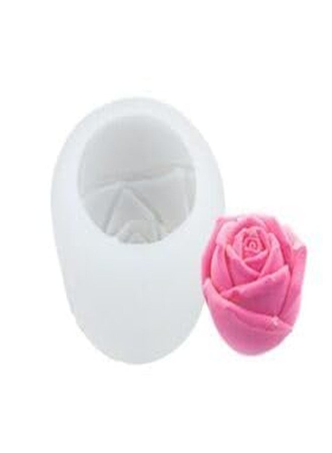 SMELLO - Multi Purpose Silicon Mold - 3D Rose Flower Shape for Handmade Decorating for Candle & Soaps Making - Image 1