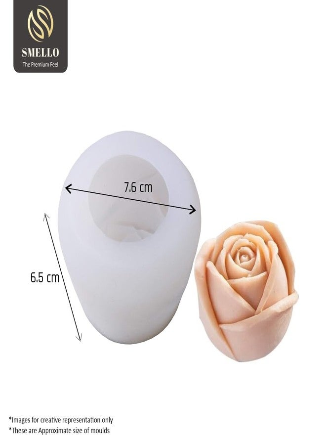 SMELLO - Multi Purpose Silicon Mold - 3D Rose Flower Shape for Handmade Decorating for Candle & Soaps Making - Image 5